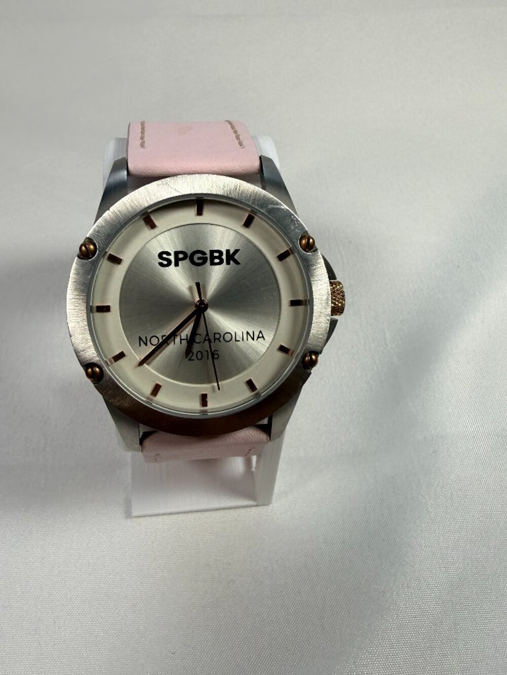 SPGBK North Carolina 2016 Women's Pink Leather Strap Quartz Watch